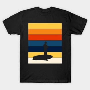 Surfer Sunset Surfboard Vintage Classic Retro Surfboarder T-Shirt